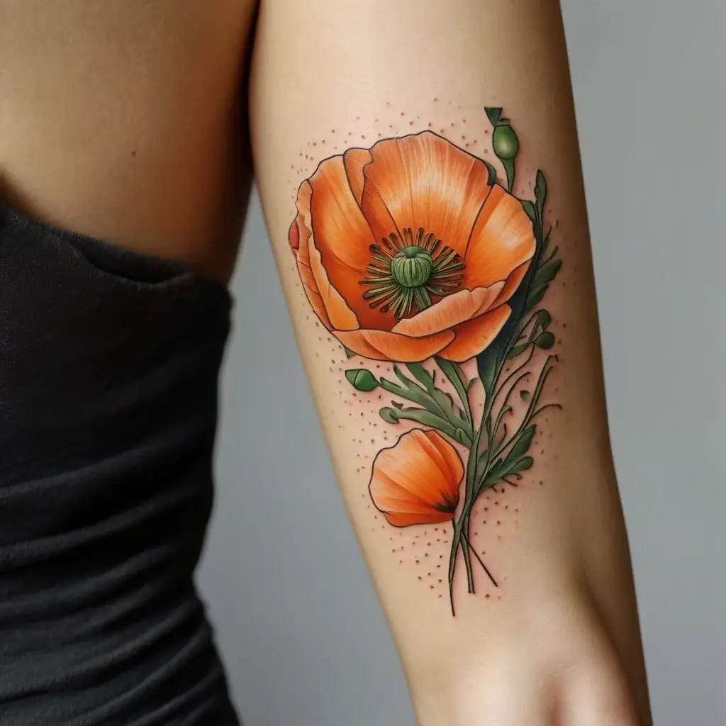 california poppy tattoo (29)