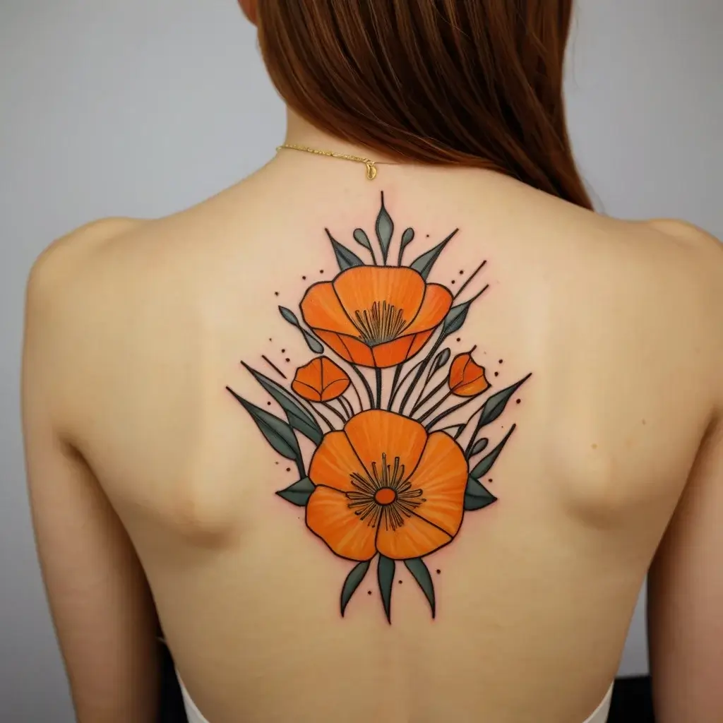 california poppy tattoo (3)