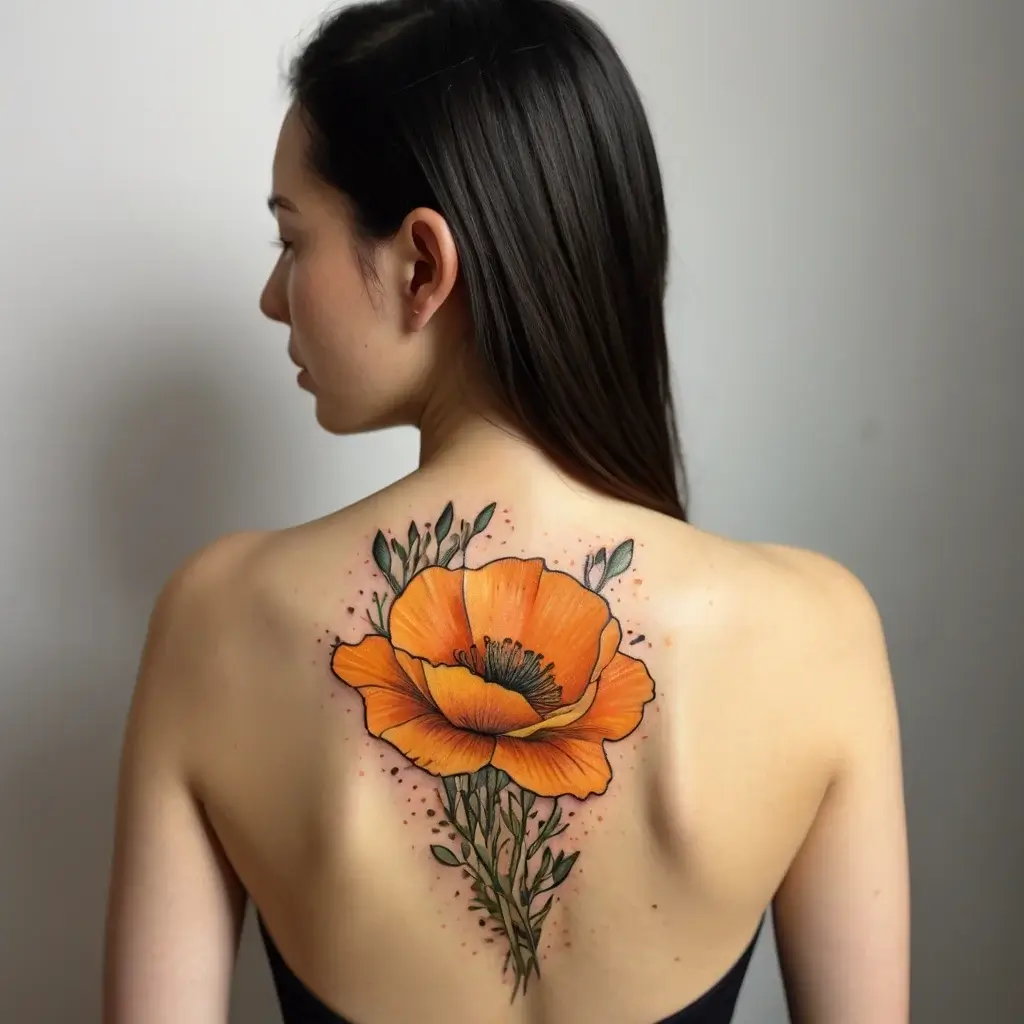 california poppy tattoo (31)