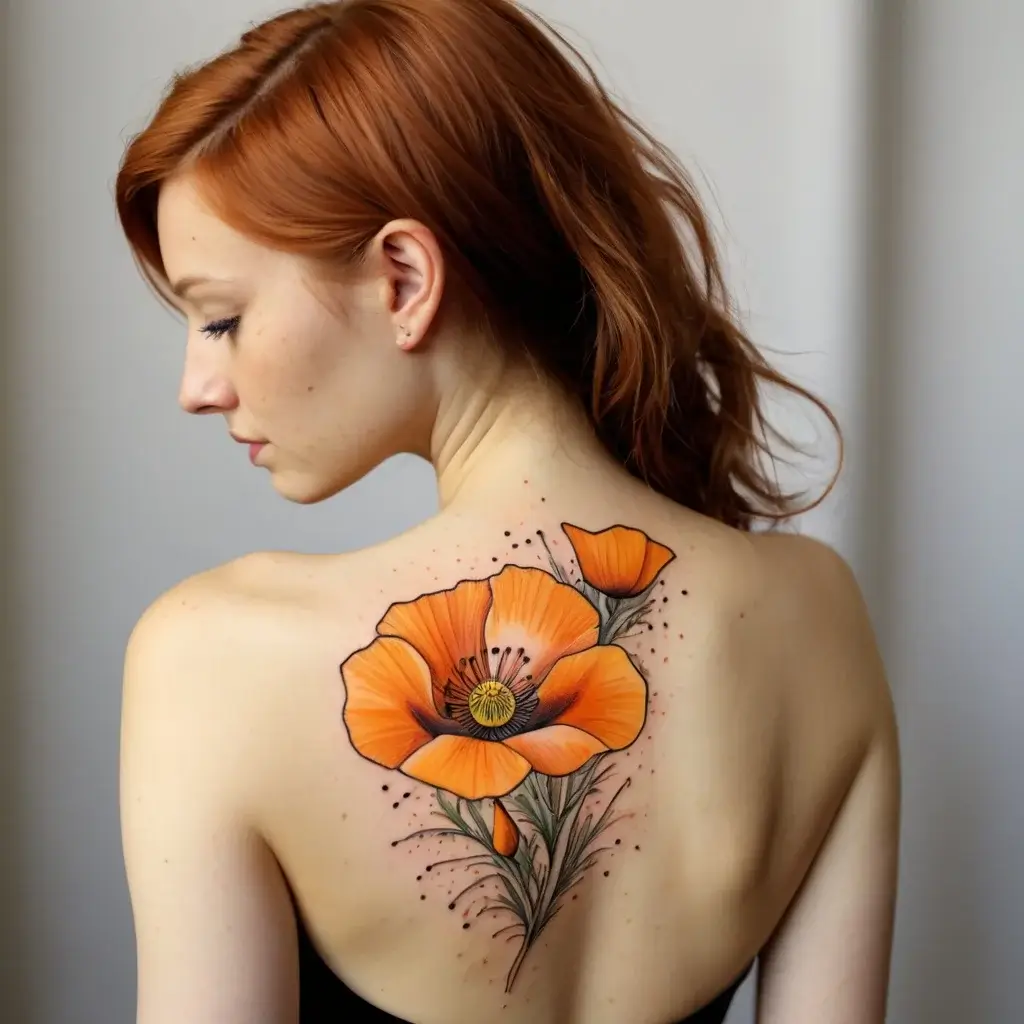 california poppy tattoo (33)