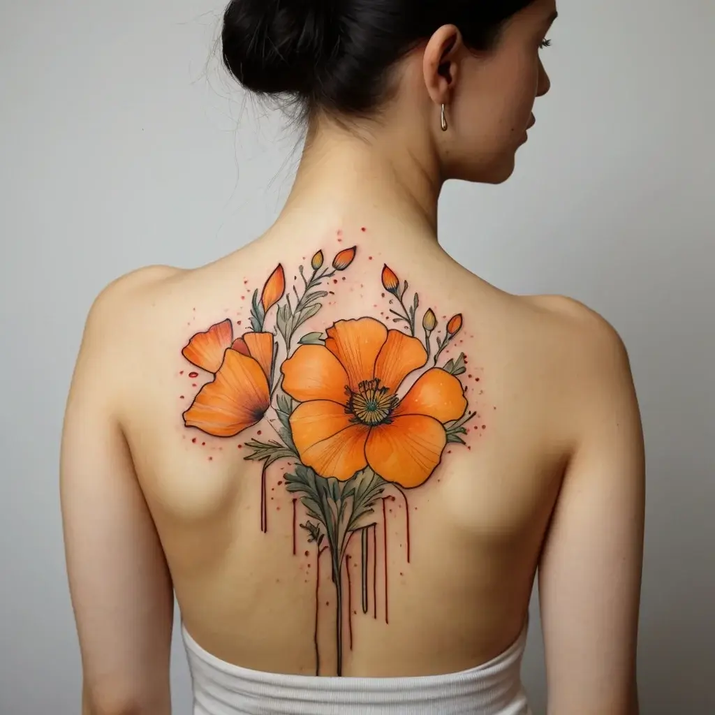 california poppy tattoo (34)