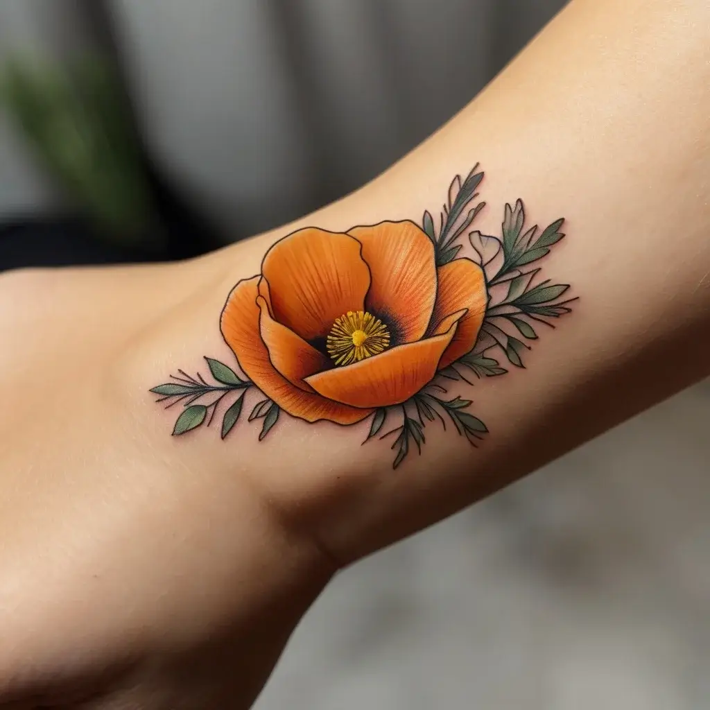 california poppy tattoo (37)