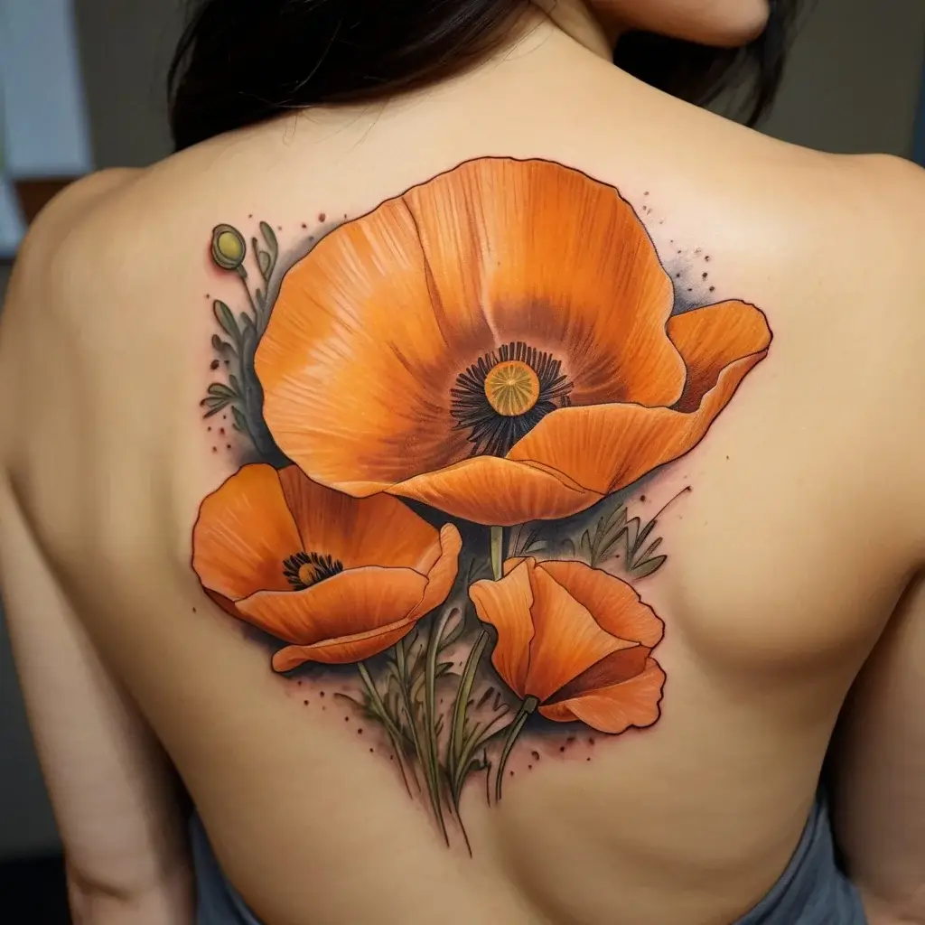 california poppy tattoo (4)