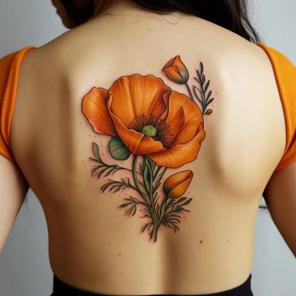 california poppy tattoo (42)