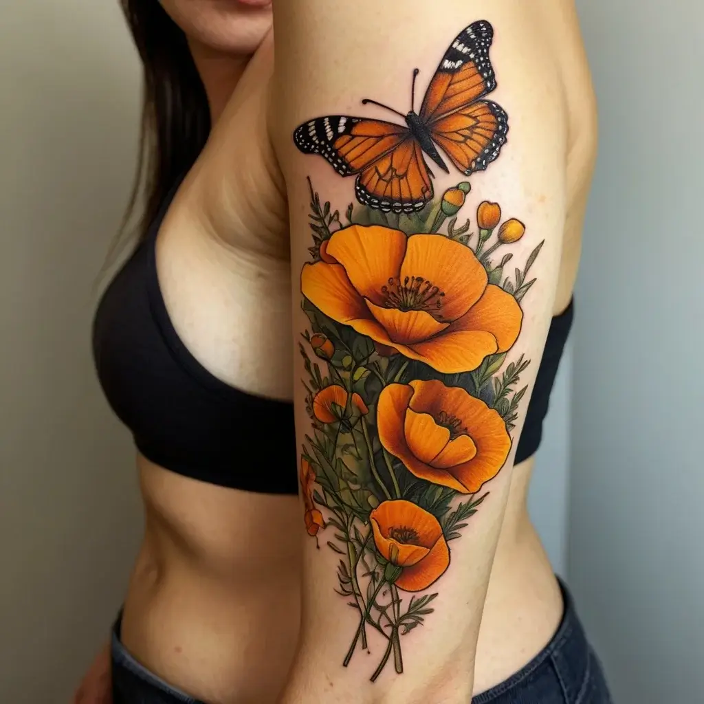 california poppy tattoo (45)