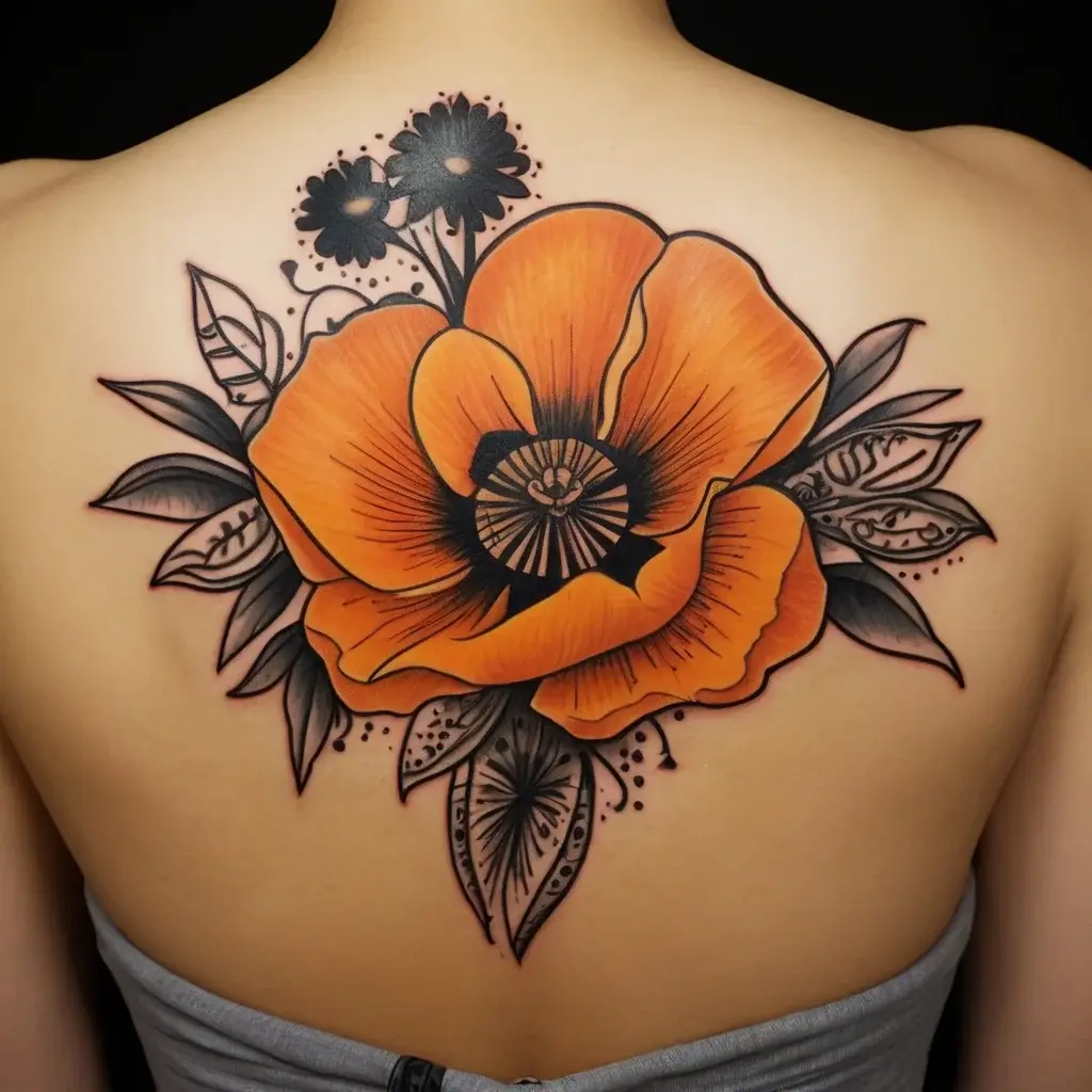 california poppy tattoo (49)