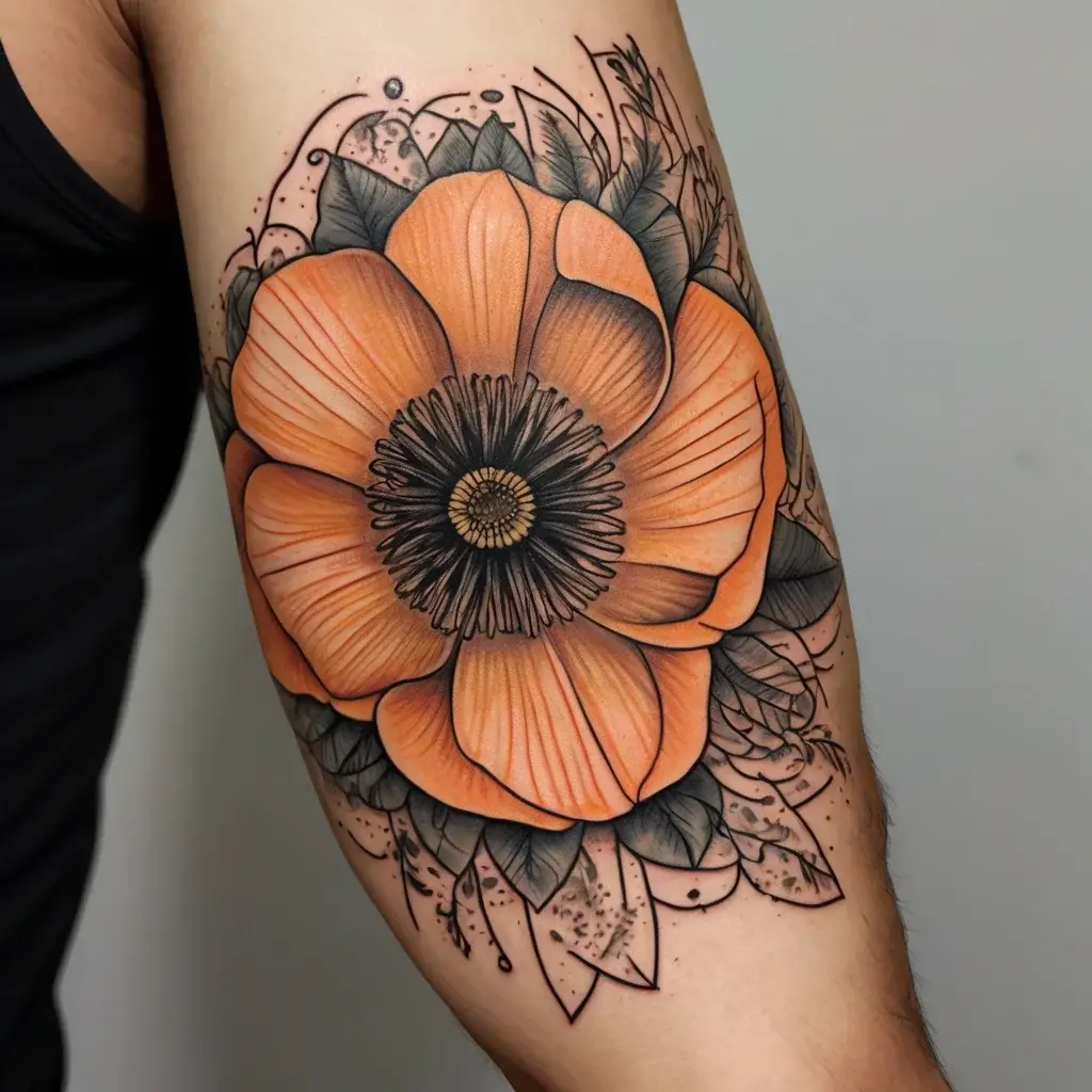 california poppy tattoo (55)