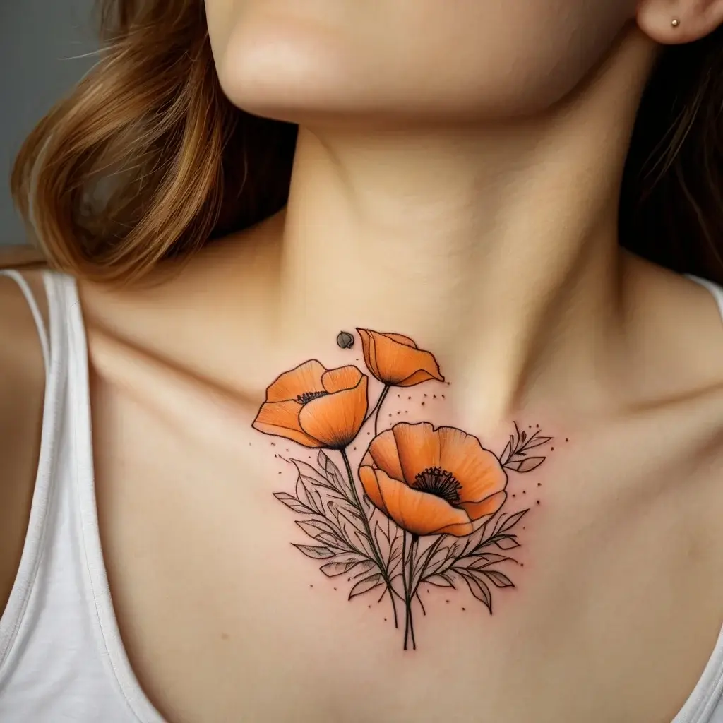 california poppy tattoo (58)