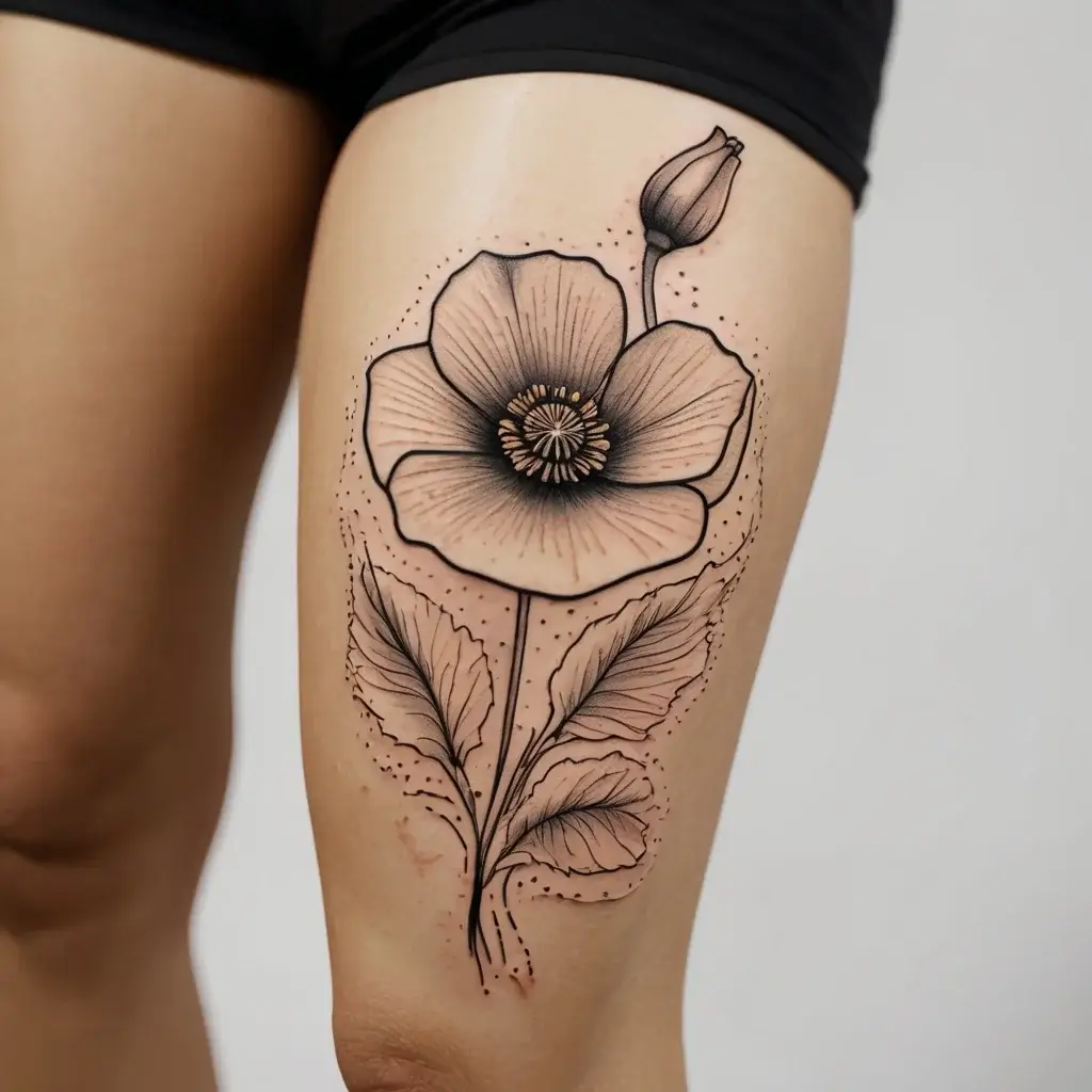 california poppy tattoo (61)