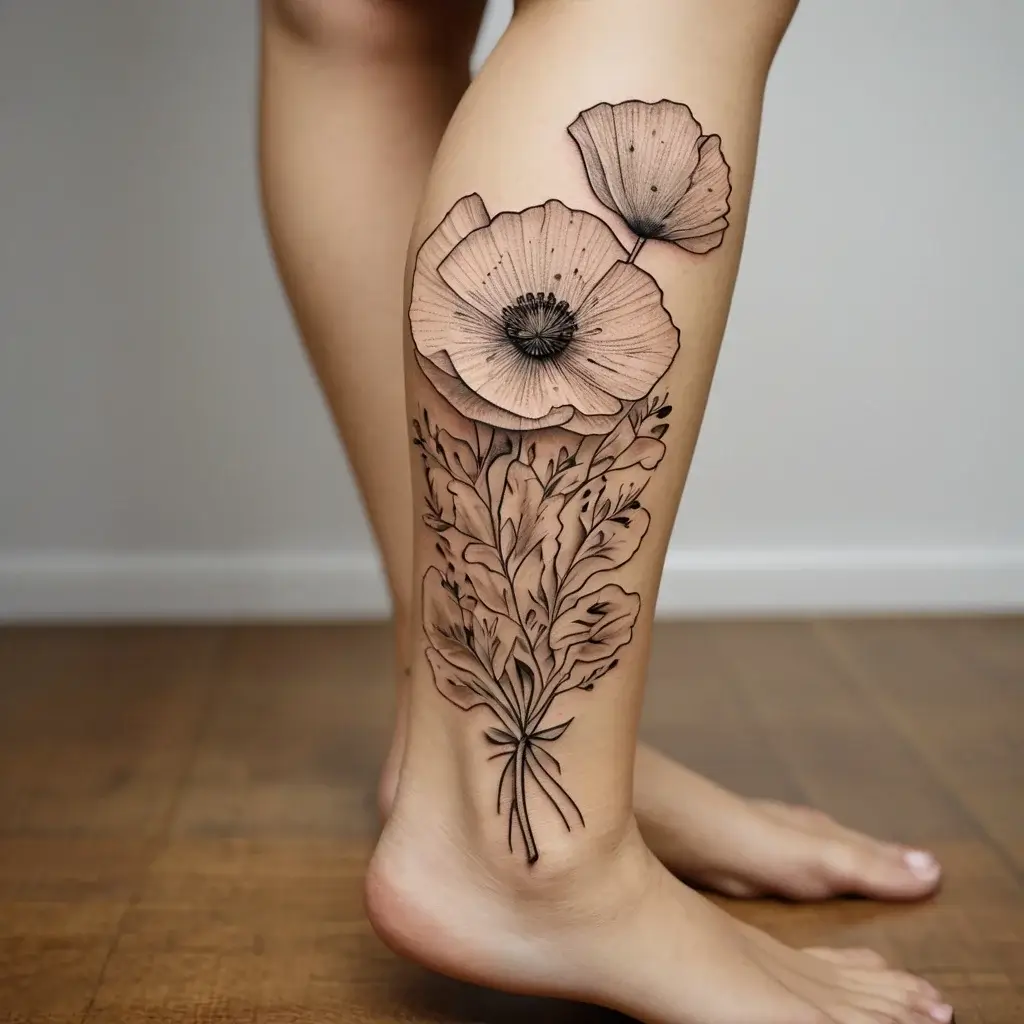 california poppy tattoo (62)