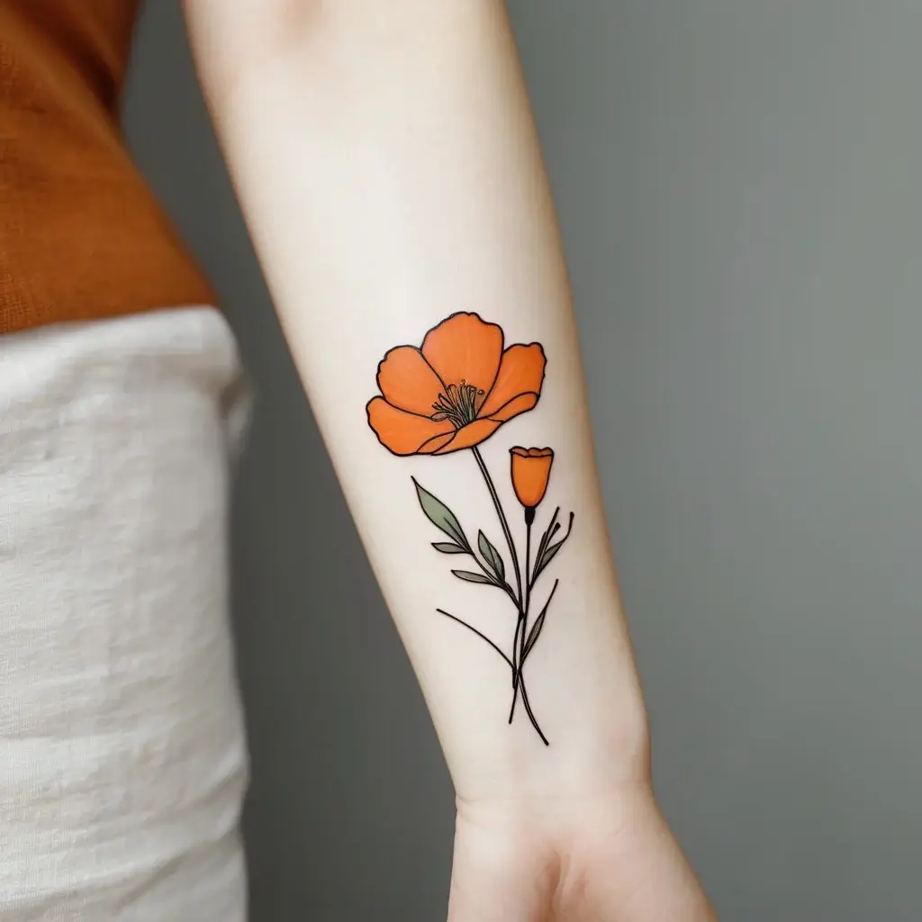 california poppy tattoo (66)