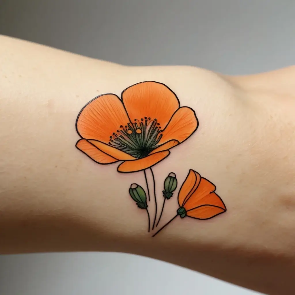 california poppy tattoo (67)