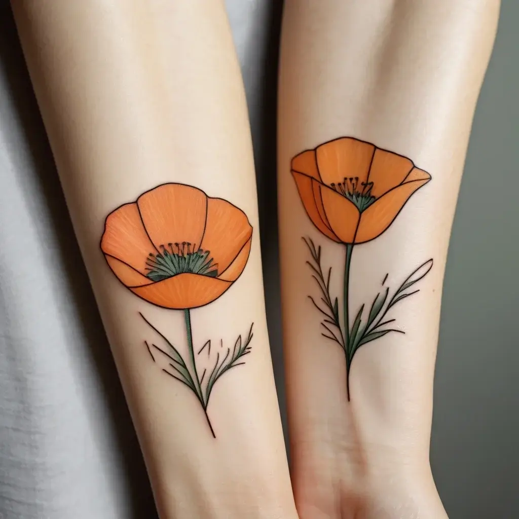 california poppy tattoo (68)