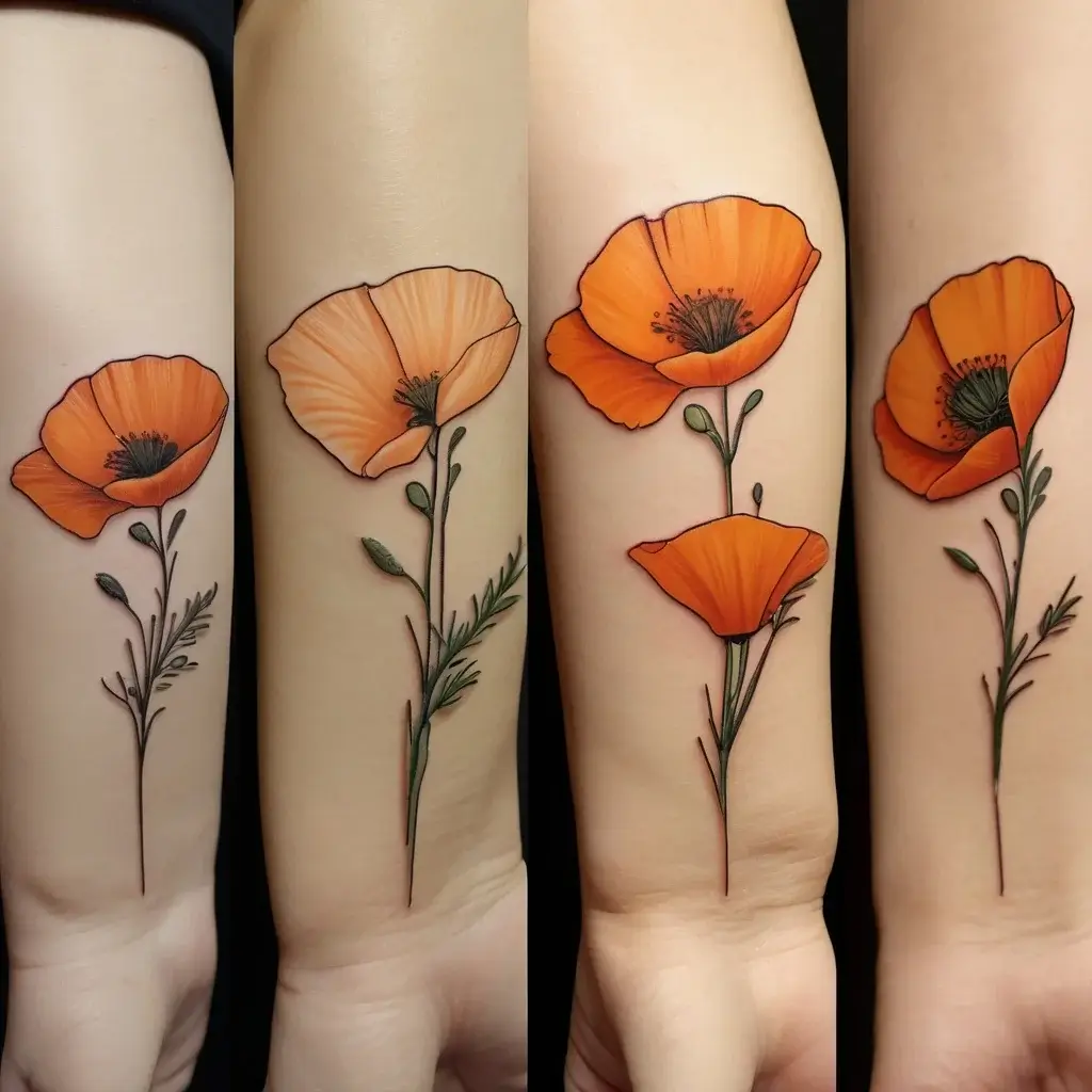 california poppy tattoo (70)