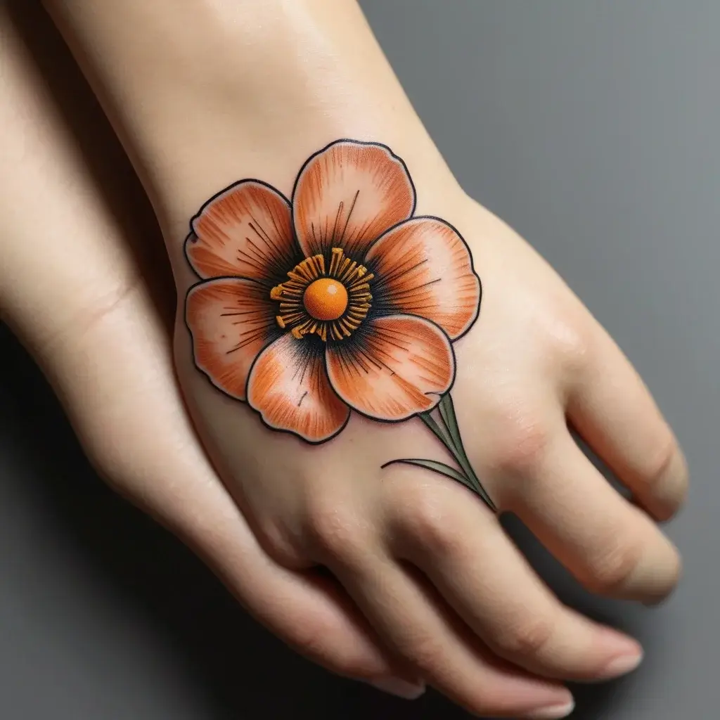 california poppy tattoo (71)