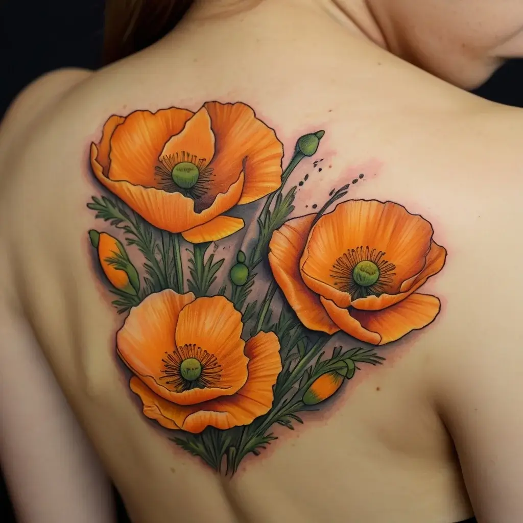 california poppy tattoo (72)