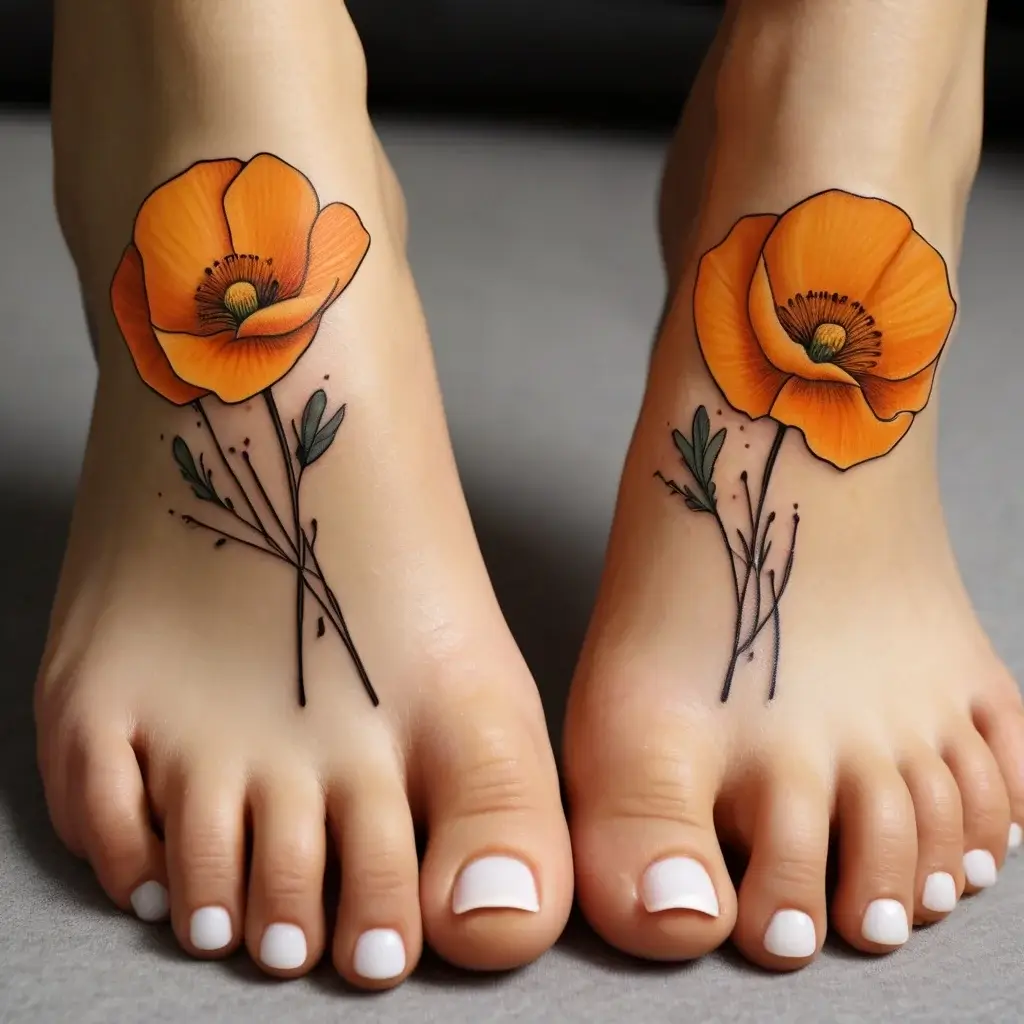 california poppy tattoo (75)