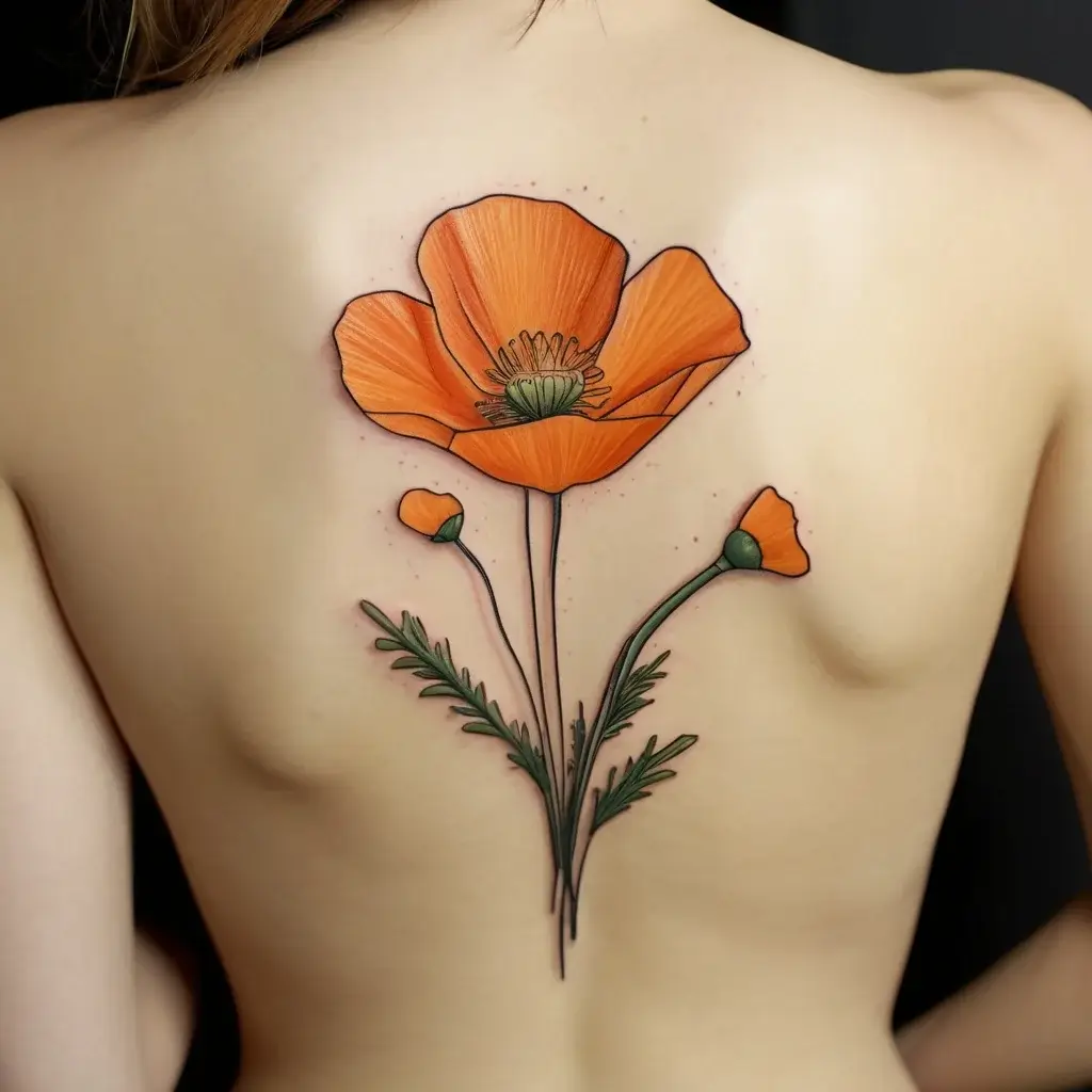 california poppy tattoo (76)