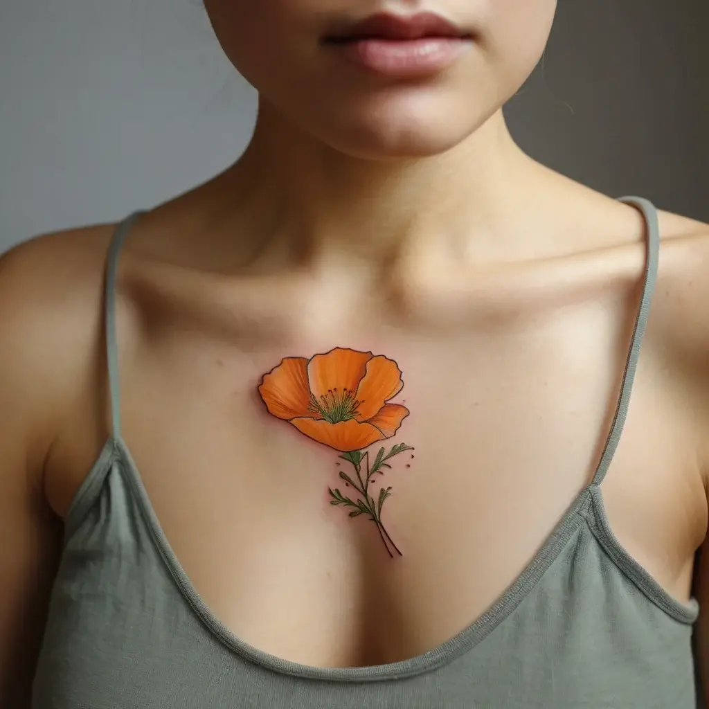 california poppy tattoo (78)