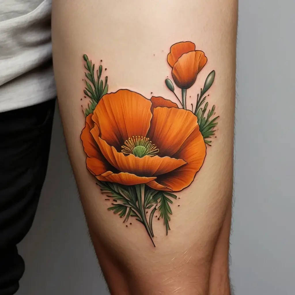 california poppy tattoo (79)