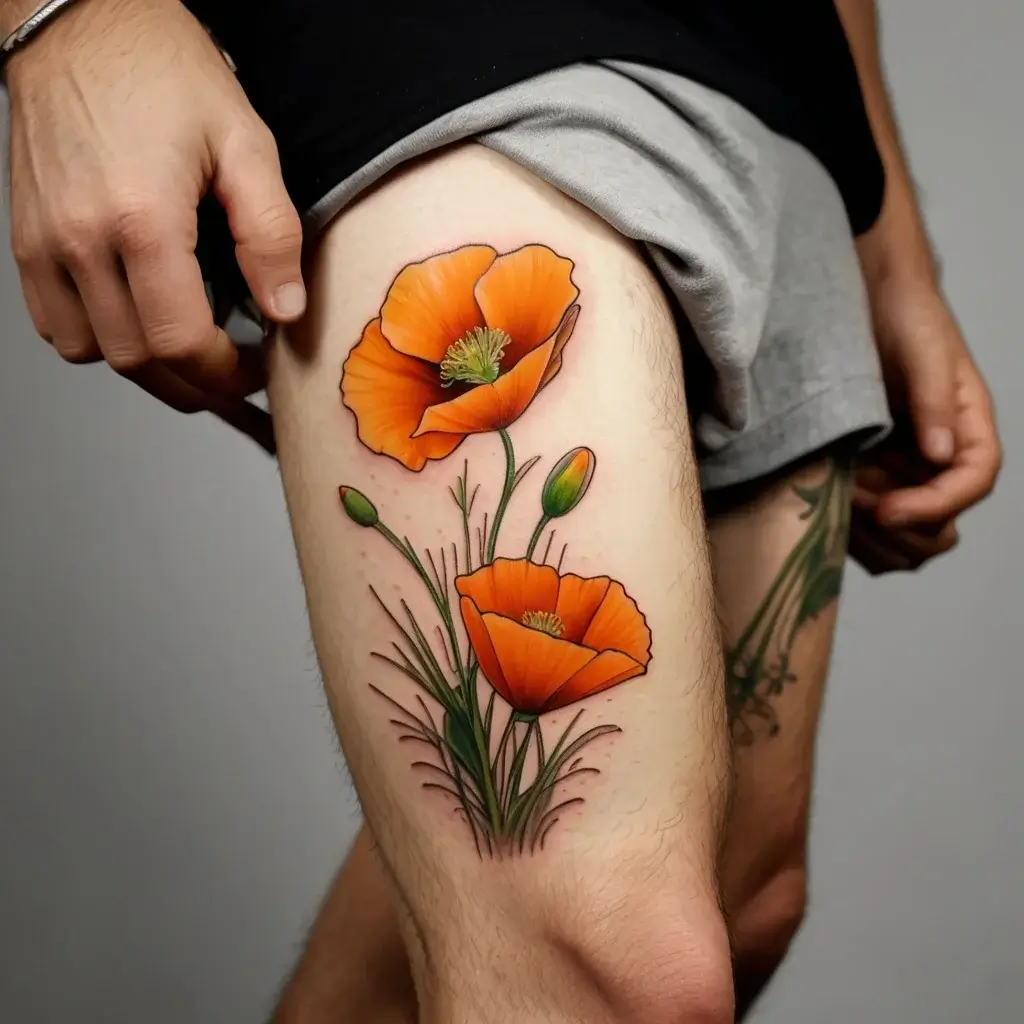 california poppy tattoo (80)