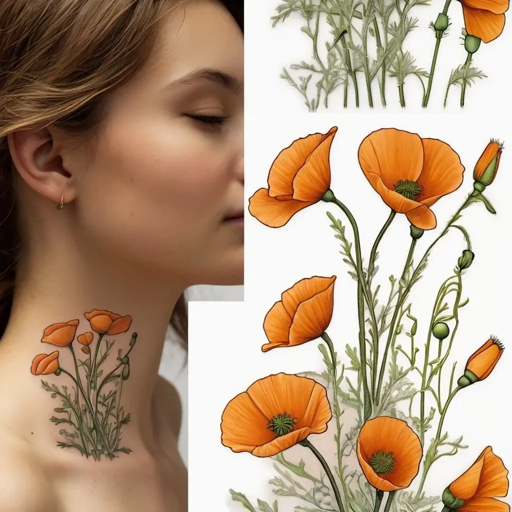 california poppy tattoo (81)