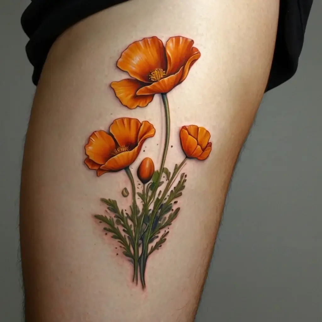 california poppy tattoo (86)