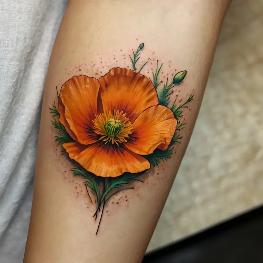 california poppy tattoo (87)