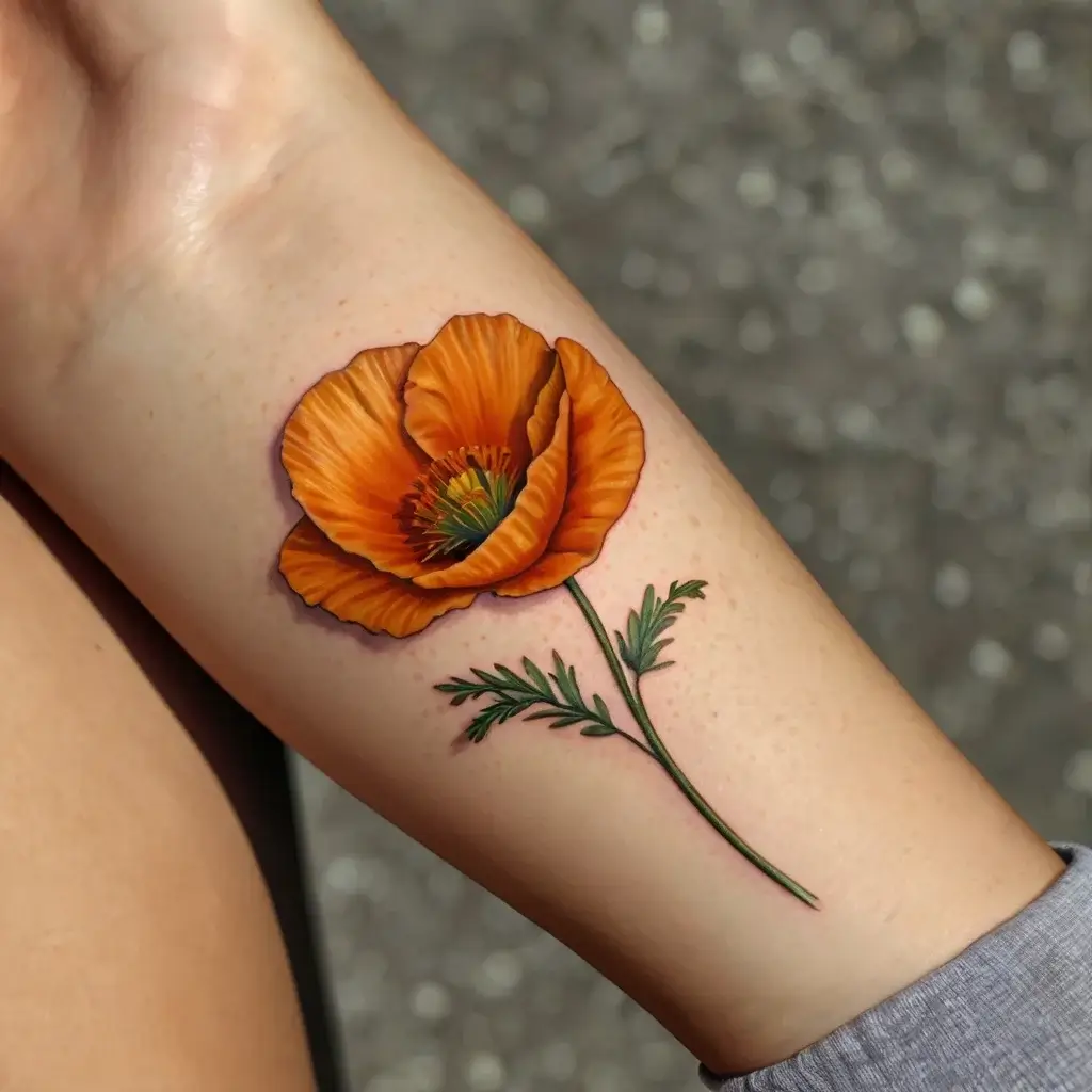 california poppy tattoo (88)