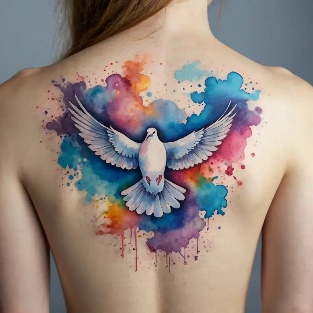 dove tattoos with clouds (1)