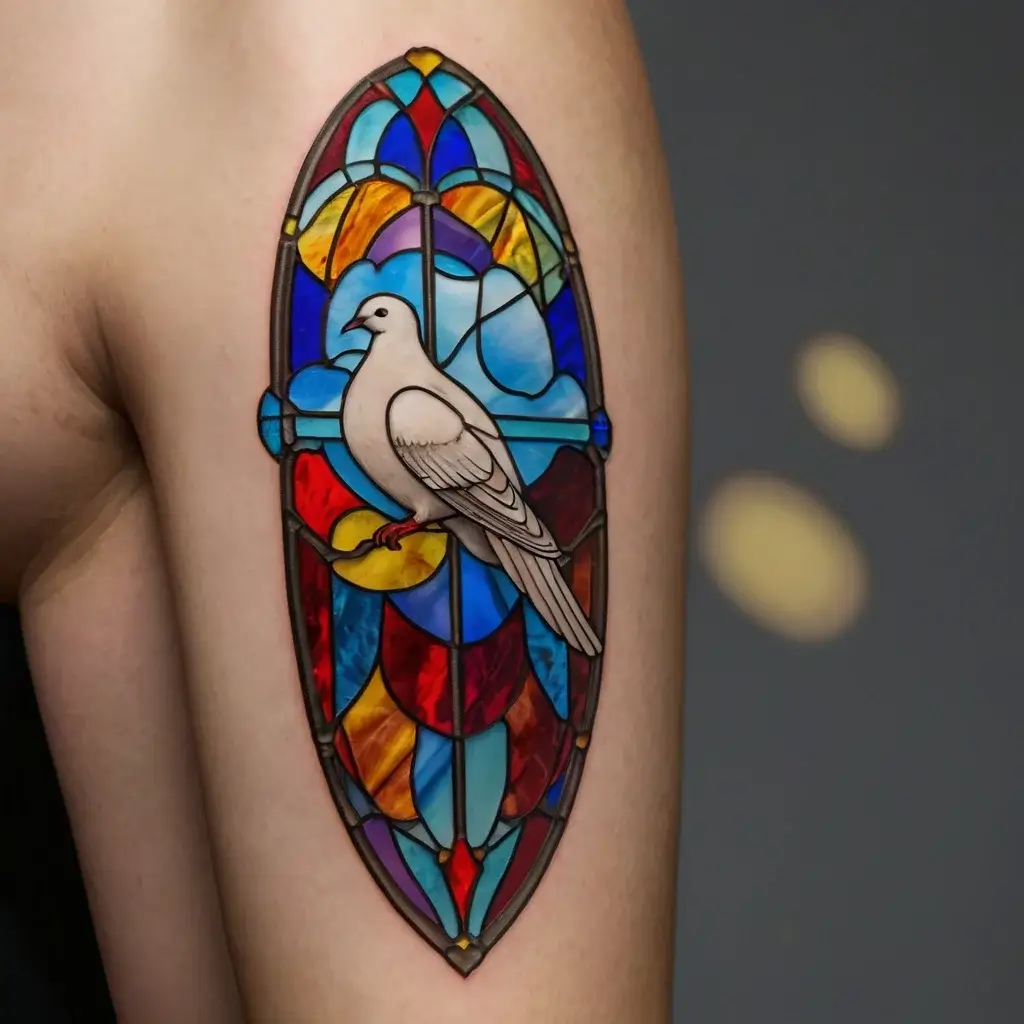 dove tattoos with clouds (12)