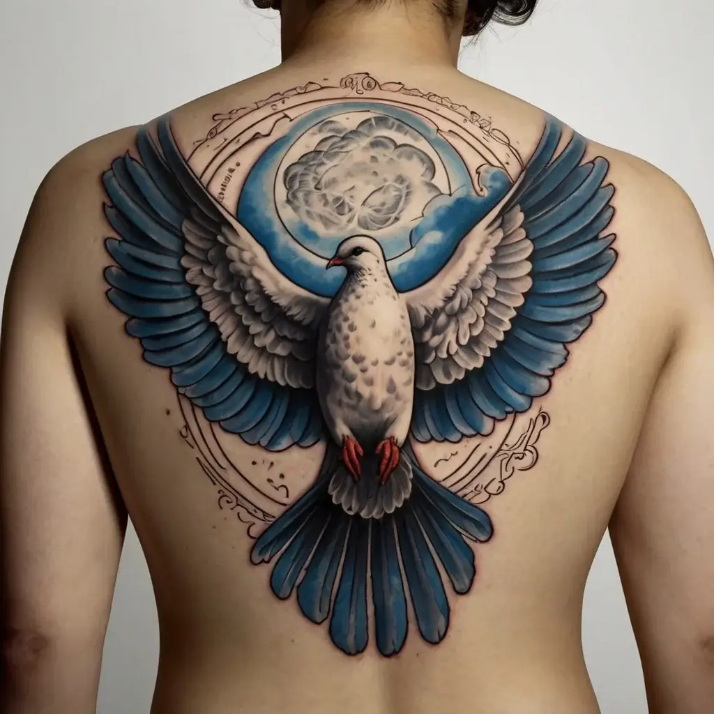 dove tattoos with clouds (13)