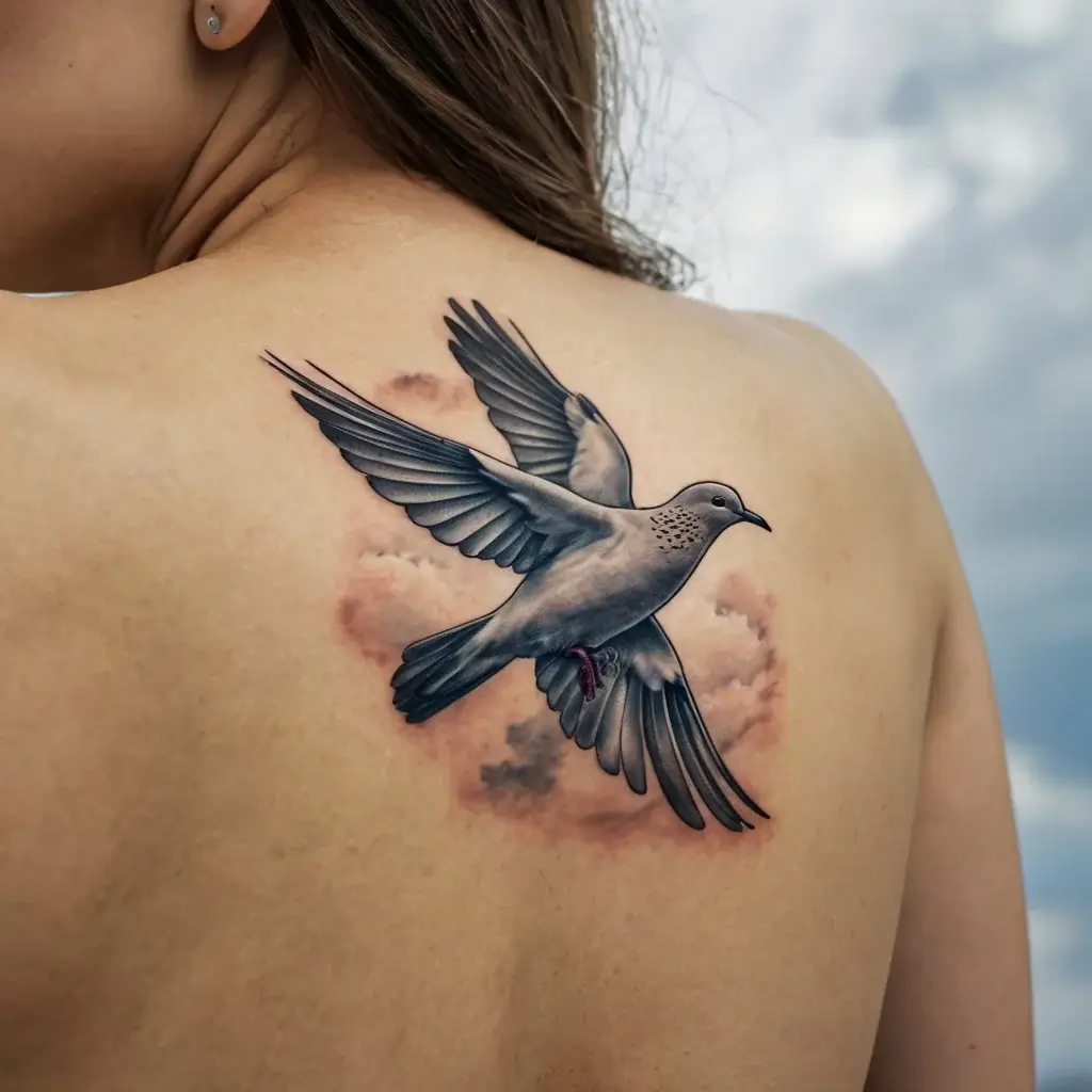 dove tattoos with clouds (34)