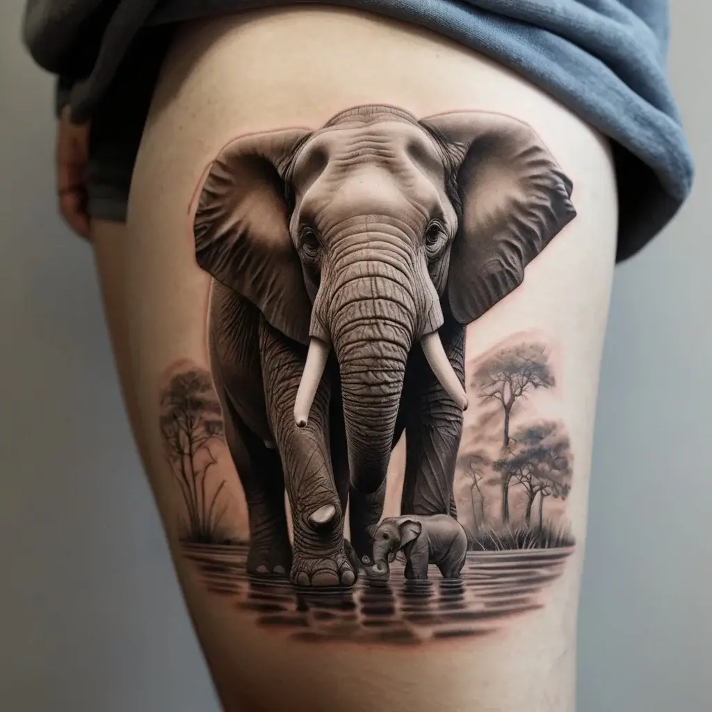 elephant tattoo (39)