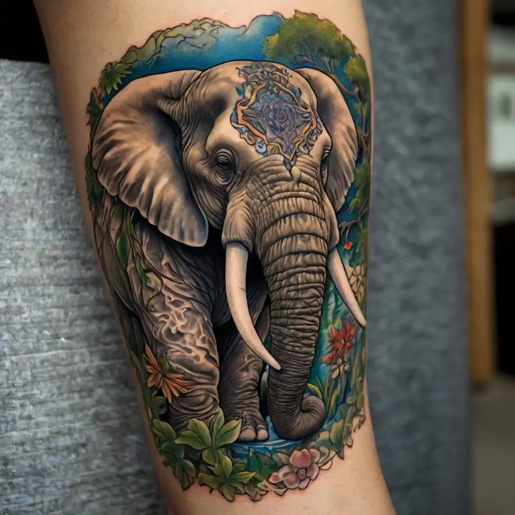 elephant tattoo (55)