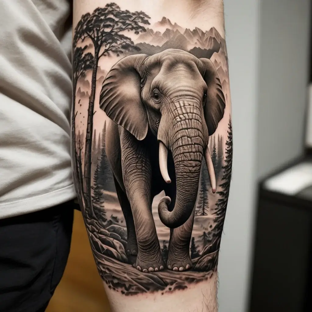 elephant tattoo (66)