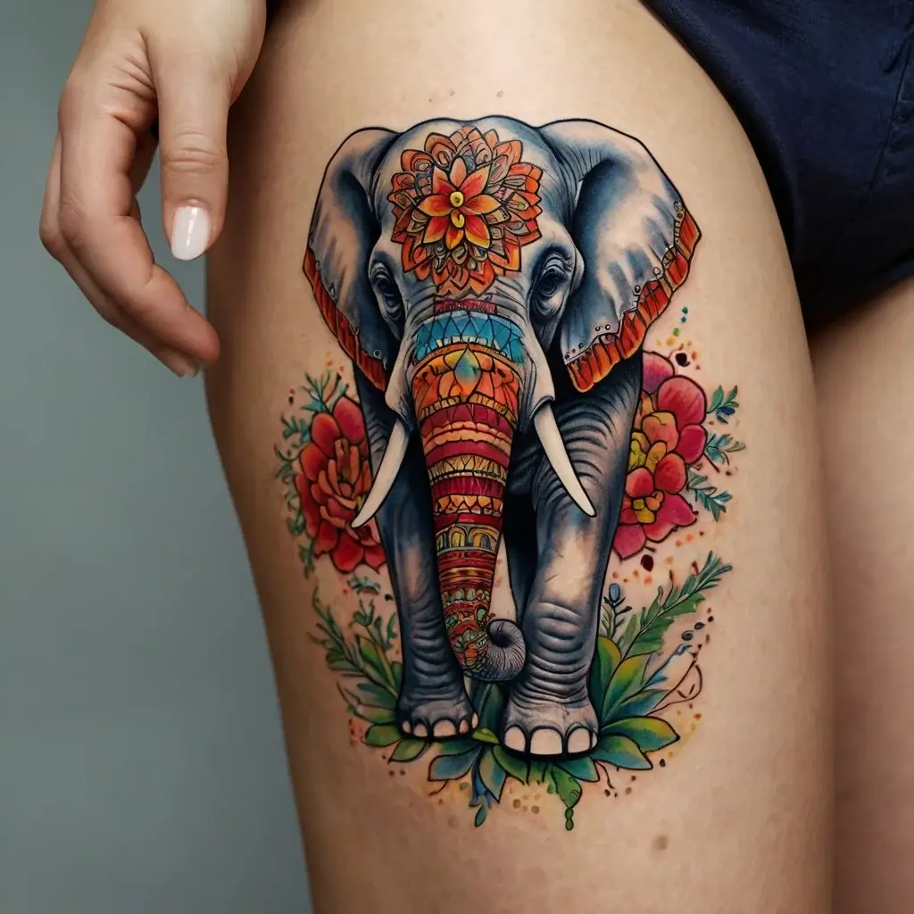 elephant tattoo (73)