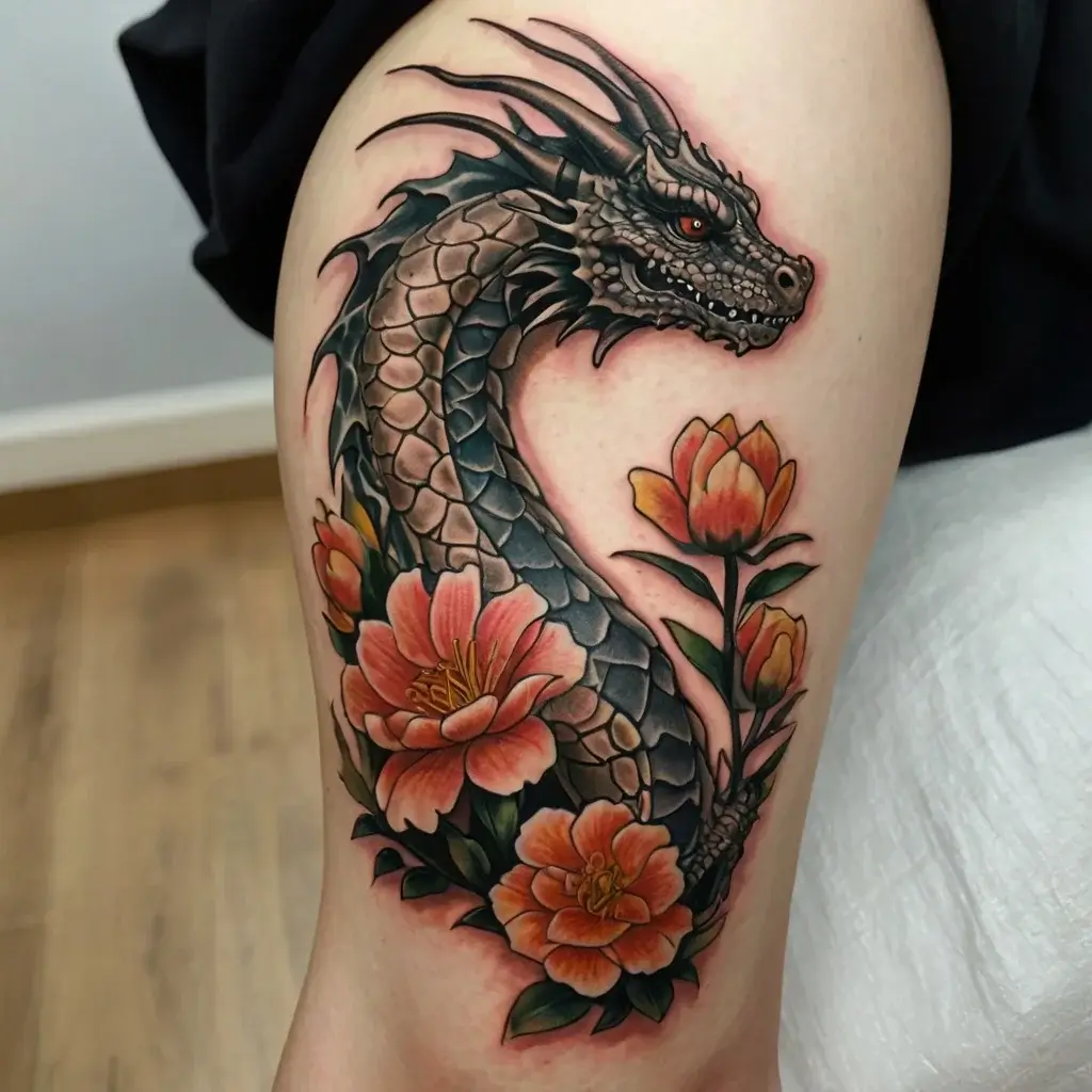 flower and dragon tattoo (13)