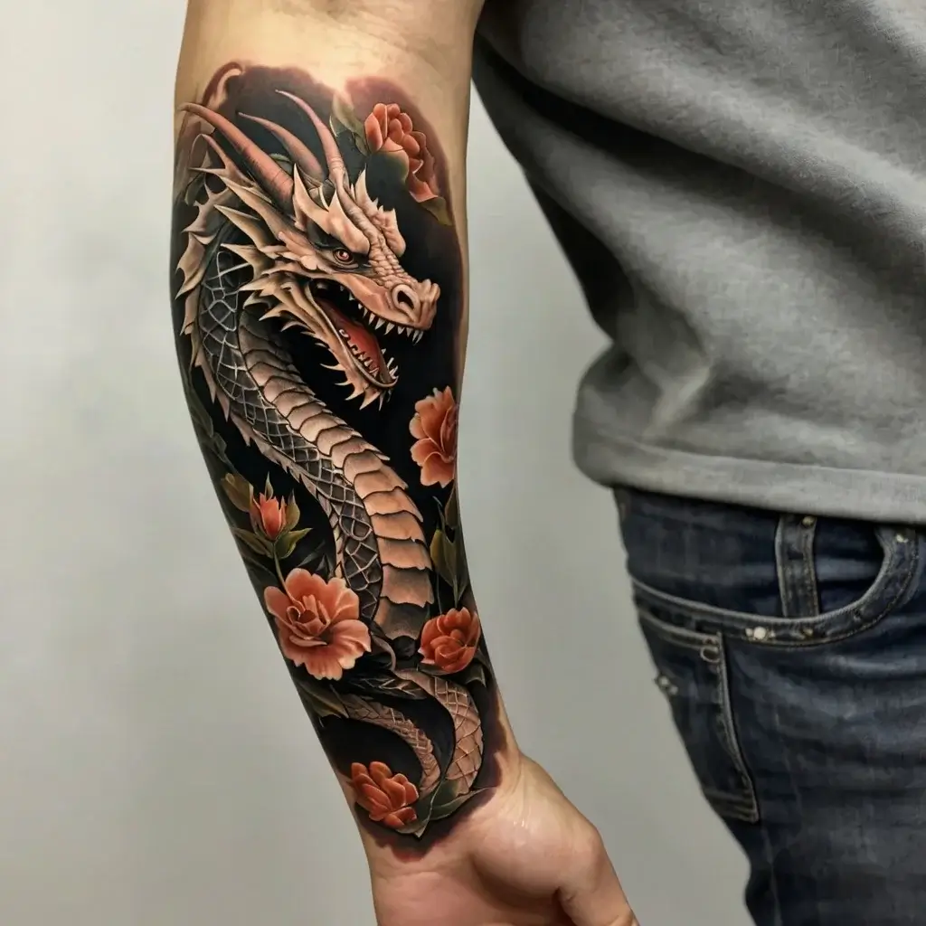 flower and dragon tattoo (21)