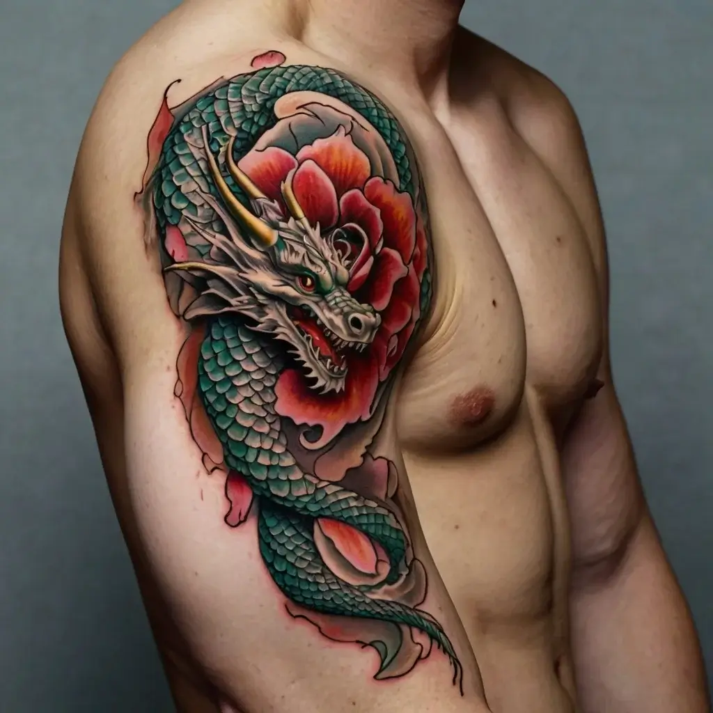 flower and dragon tattoo (39)