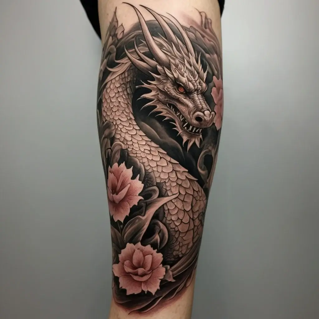 flower and dragon tattoo (43)