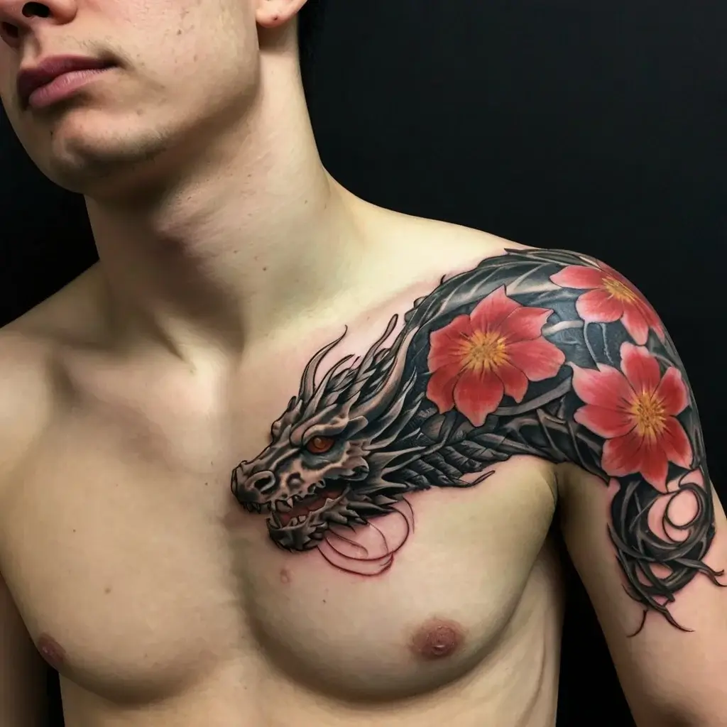 flower and dragon tattoo (49)