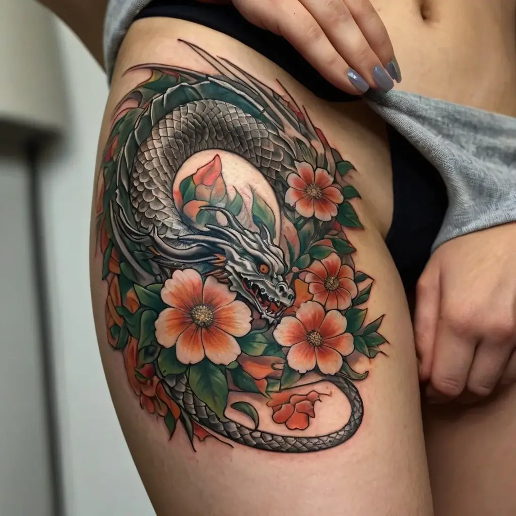 flower and dragon tattoo (55)