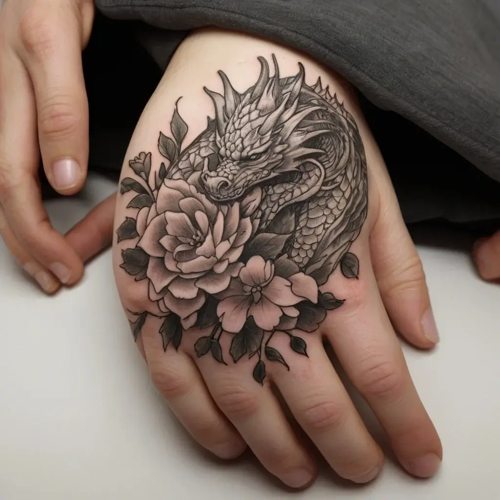 flower and dragon tattoo (7)