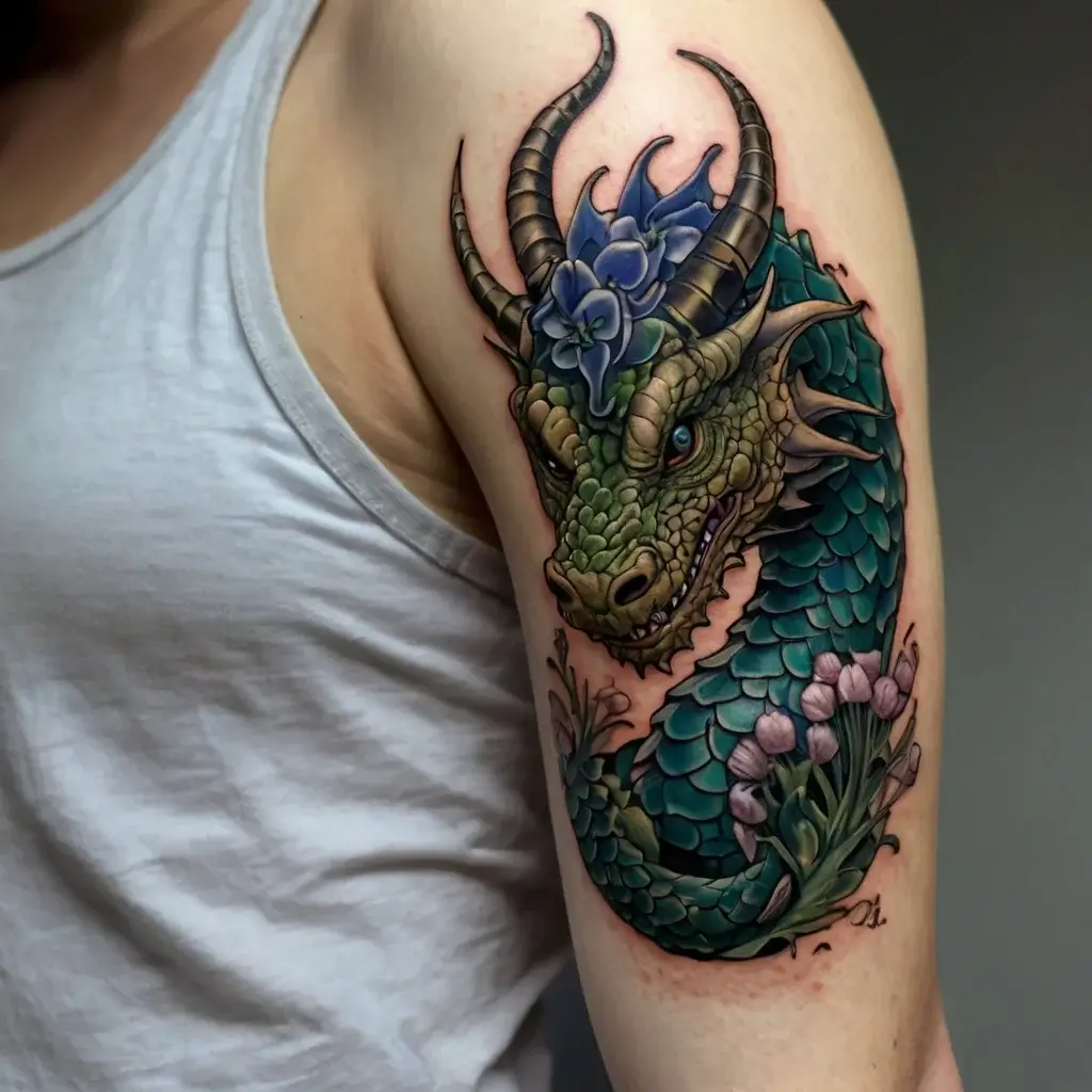 flower and dragon tattoo (70)