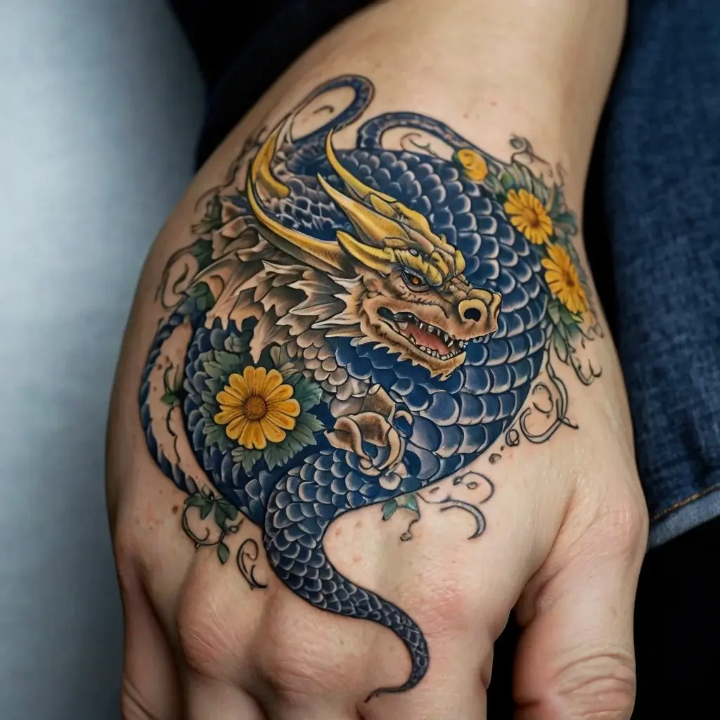 flower and dragon tattoo (79)