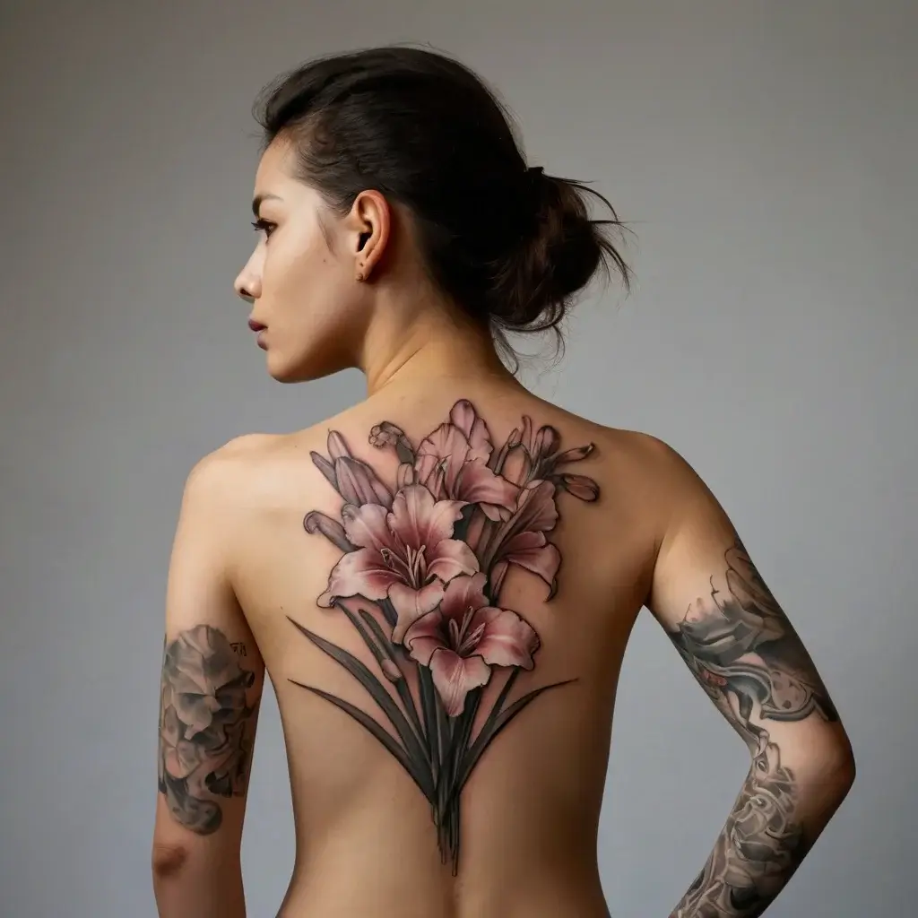 gladiolus tattoo (70)