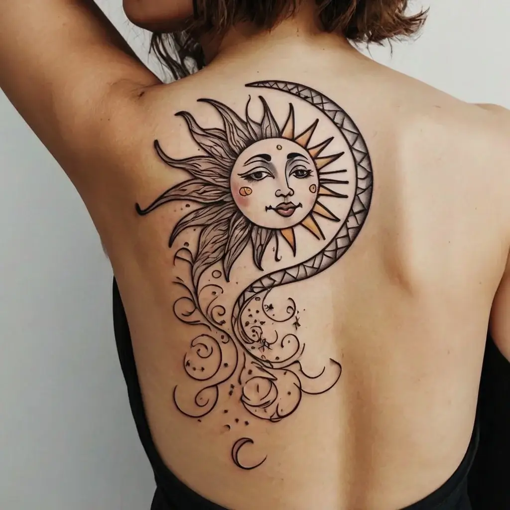 Sun And Moon Tattoos Meaning Significance 120 Designs HBTat2