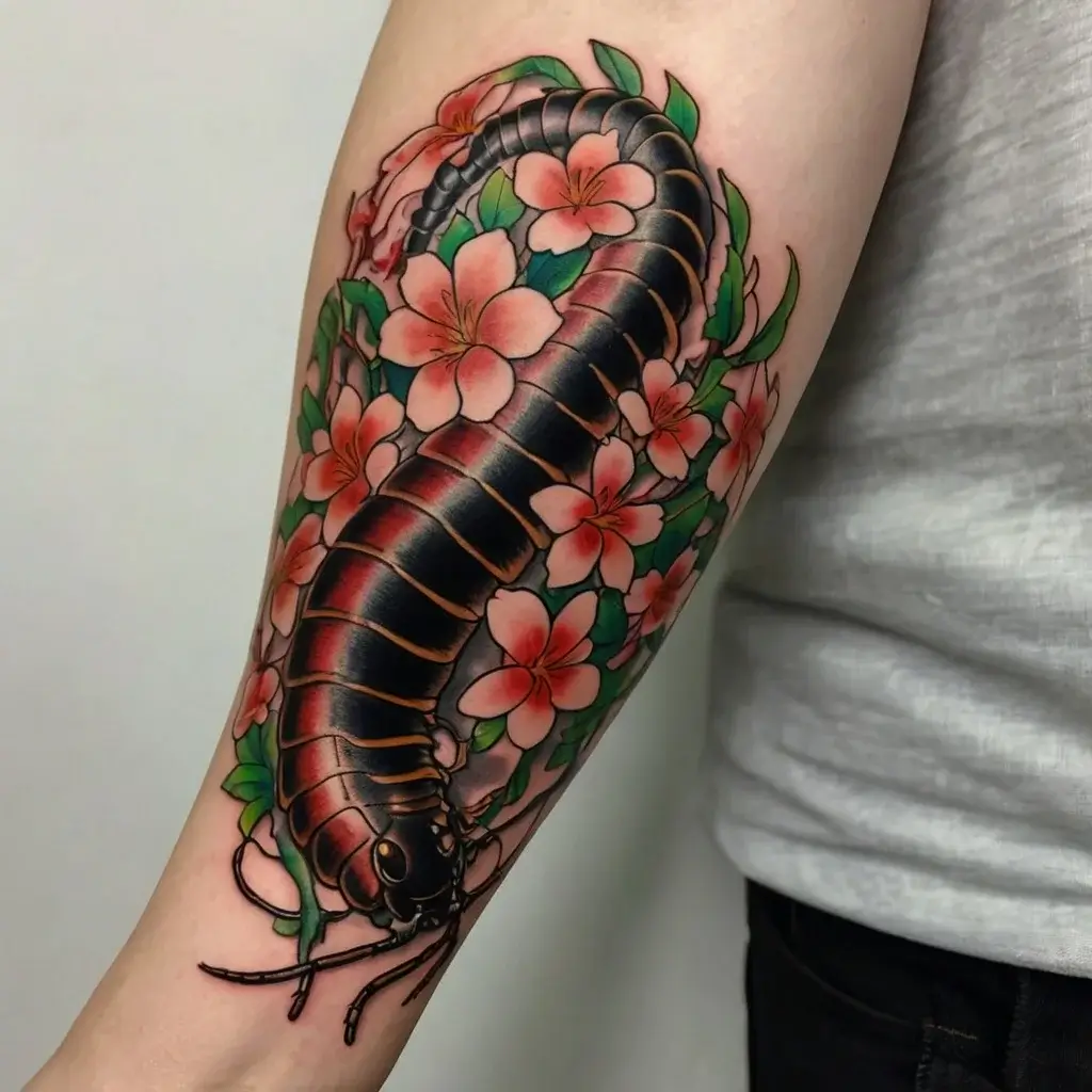 japanese centipede tattoo (48)