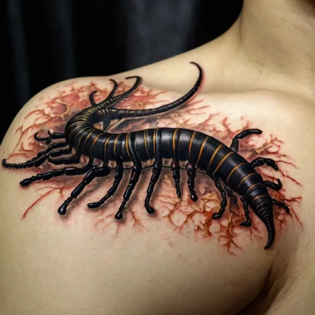 japanese centipede tattoo (49)